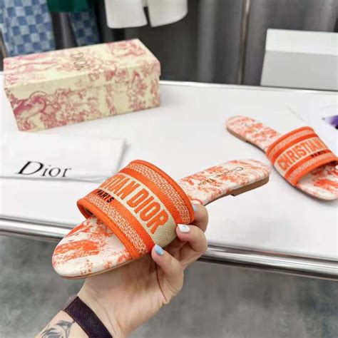 christian dior dway slides orange|Christian Dior slides price.